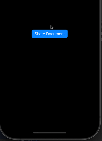 Animation showing two-stage loading of share sheet
