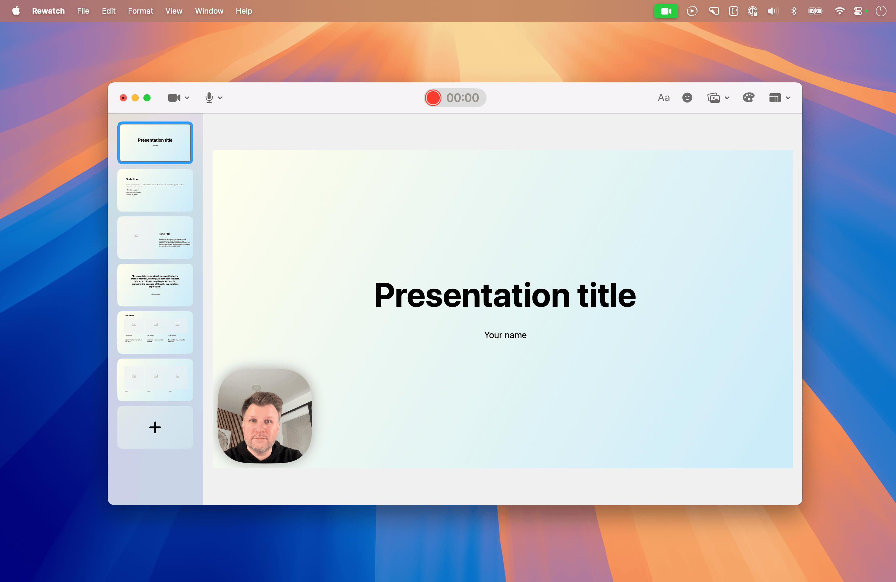 Screenshot of Rewatch on macOS
